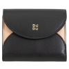 DuDu Mediterranean-Black rose portfel skórzany ciemny róż