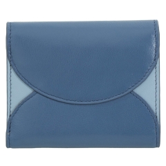 DuDu Mediterranean-Denim Blue portfel skórzany niebieski