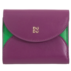 DuDu Mediterranean-Fuchsia portfel skórzany fuksjowy