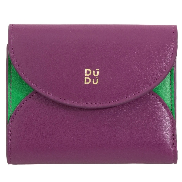 DuDu Mediterranean-Fuchsia portfel skórzany fuksjowy