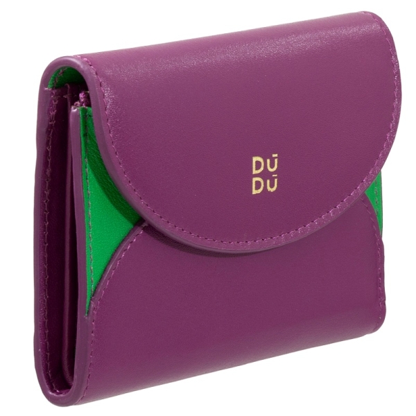 DuDu Mediterranean-Fuchsia portfel skórzany fuksjowy