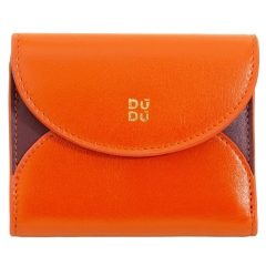 DuDu Mediterranean Orange portfel skórzany pomarańczowy