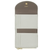 DuDu Mediterranean-Pearl grey portfel skórzany perłowo szary