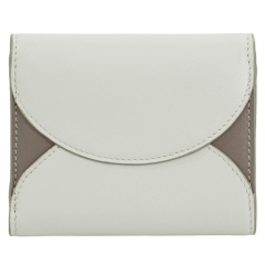 DuDu Mediterranean-Pearl grey portfel skórzany perłowo szary