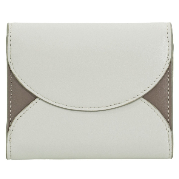 DuDu Mediterranean-Pearl grey portfel skórzany perłowo szary