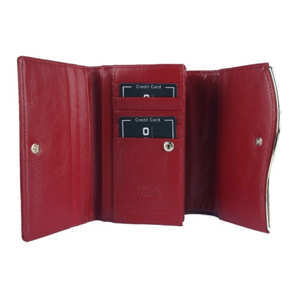 Gregorio AR ZLF 112 RED  portfel damski skórzany czerwony