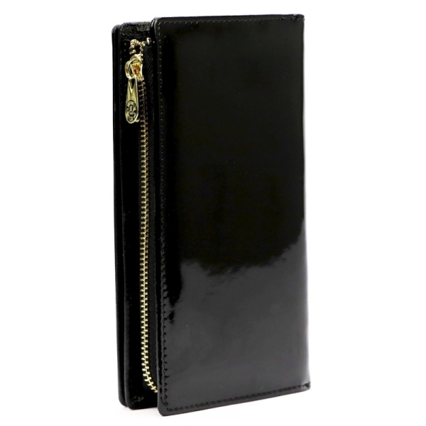 Gregorio LS-124 BLACK portfel damski skórzany czarny RFID DAR 69