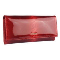 Lorenti 72037-FTN-RFID portfel damski skórzany czerwony