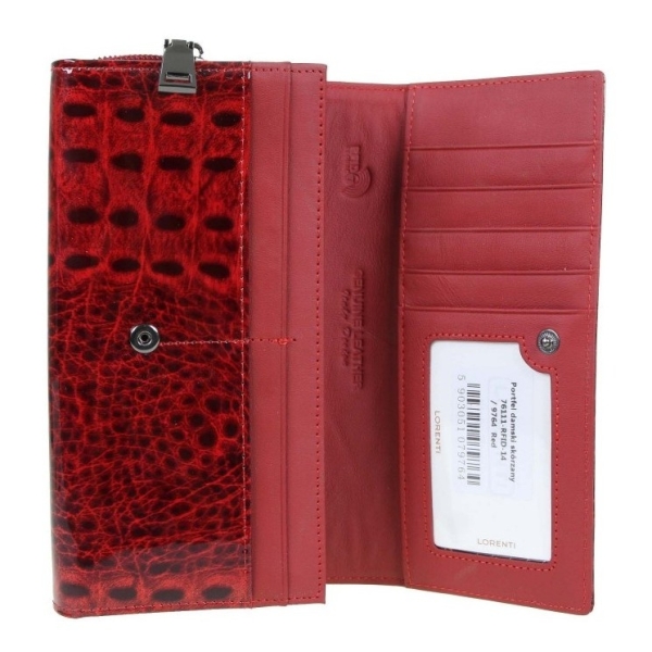 Lorenti 76111-RFID-14 portfel damski skórzany czerwony