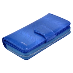 Patrizia FF-116 BLUE portfel damski skórzany niebieski