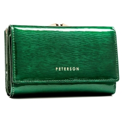 Peterson PTN 42108-SH 7617 Green portfel damski skórzany zielony