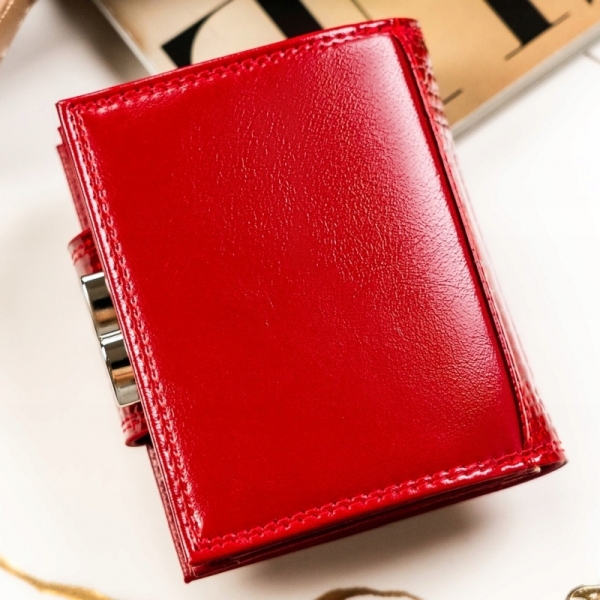 Peterson PTN 42329-RS/3627 RED portfel damski skórzany czerwony