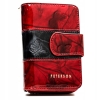 Peterson PTN 425214-BF 7167 Red/Black portfel damski skórzany czerwony