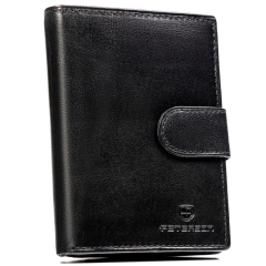 Peterson PTN N4L-BUF-0864 BLACK portfel męski skórzany czarny