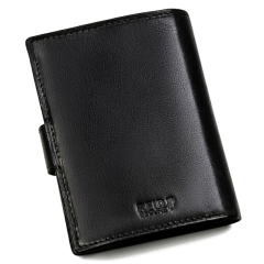 Peterson PTN N4L-BUF-0864 BLACK portfel męski skórzany czarny