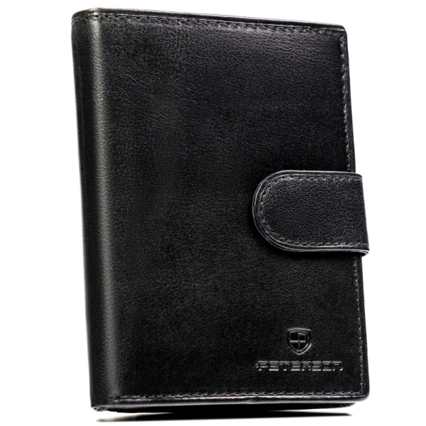 Peterson PTN N4L-BUF-0864 BLACK portfel męski skórzany czarny