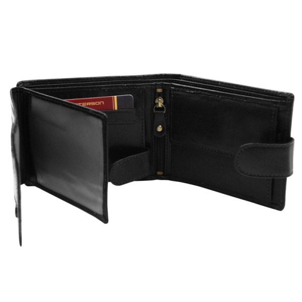 Peterson PTN N992L-BUF-0901 BLACK portfel męski skórzany czarny