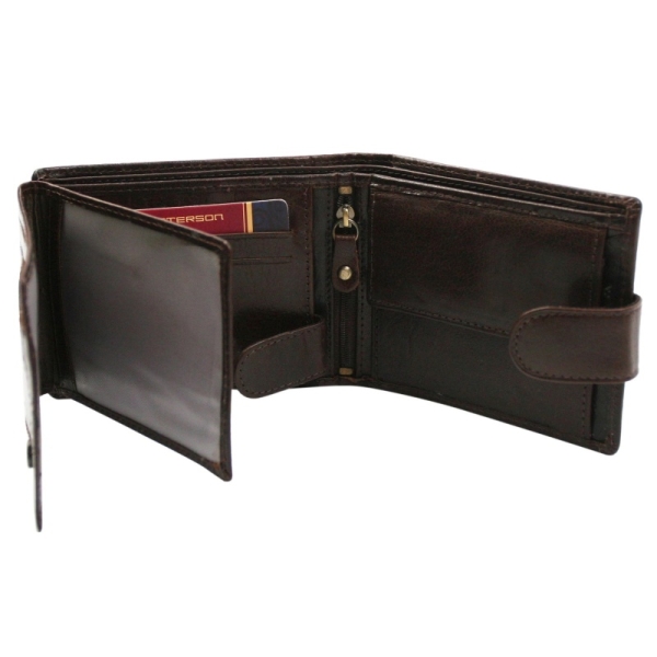Peterson PTN N992L-BUF-0918 BROWN portfel męski skórzany brązowy