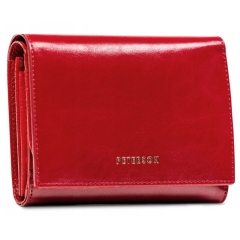 Peterson PTN PL-445-1537 RED portfel damski skórzany czerwony