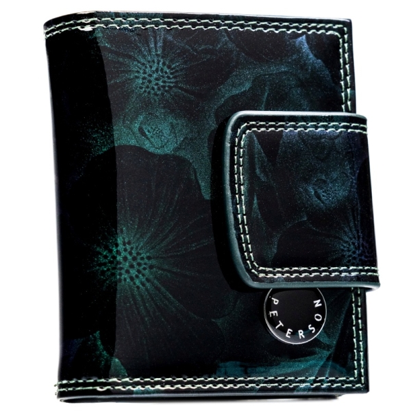 Peterson PTN PS329-FDS/1879 GREEN portfel damski skórzany zielony