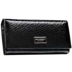 Peterson PTN PX24-CNF/5402 BLACK portfel damski skórzany czarny