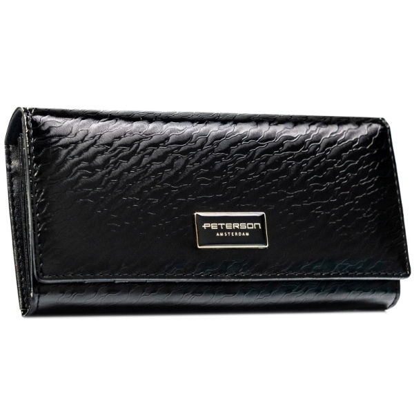 Peterson PTN PX24-CNF/5402 BLACK portfel damski skórzany czarny