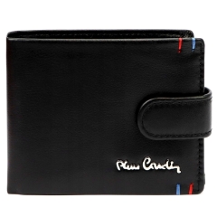 Pierre Cardin YS606 323A BLACK portfel męski skórzany czarny