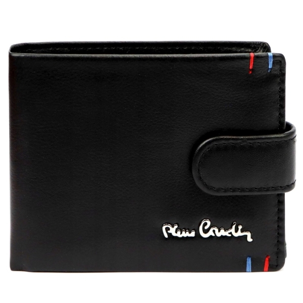 Pierre Cardin YS606 323A BLACK portfel męski skórzany czarny