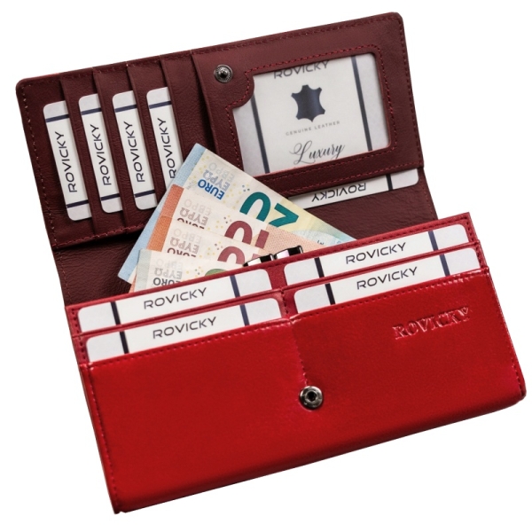 Rovicky DAR 32 RPX-24-ML/4841 RED portfel damski skórzany czerwony