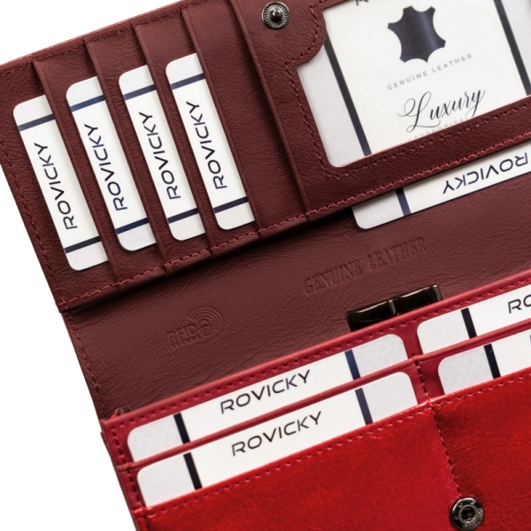 Rovicky DAR 32 RPX-24-ML/4841 RED portfel damski skórzany czerwony