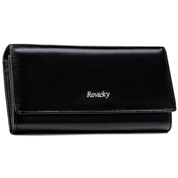 Rovicky DAR 32 RPX-24-ML/4858 BLACK portfel damski skórzany czarny