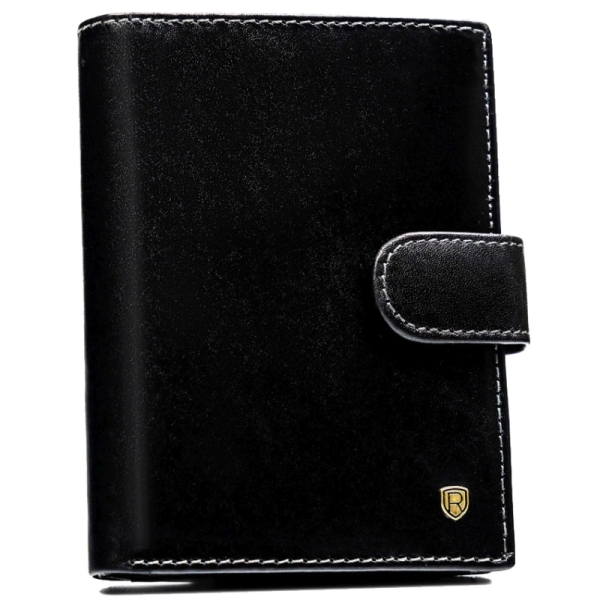 Rovicky DAR 37 N4L-RVT/0490 BLACK portfel męski skórzany czarny
