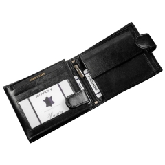 Rovicky N992L-P-GOAN-BLACK/5245 BLACK portfel męski skórzany czarny