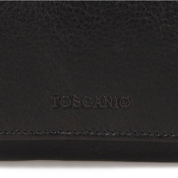 Toscanio T1123 CZARNY portfel damski skórzany czarny