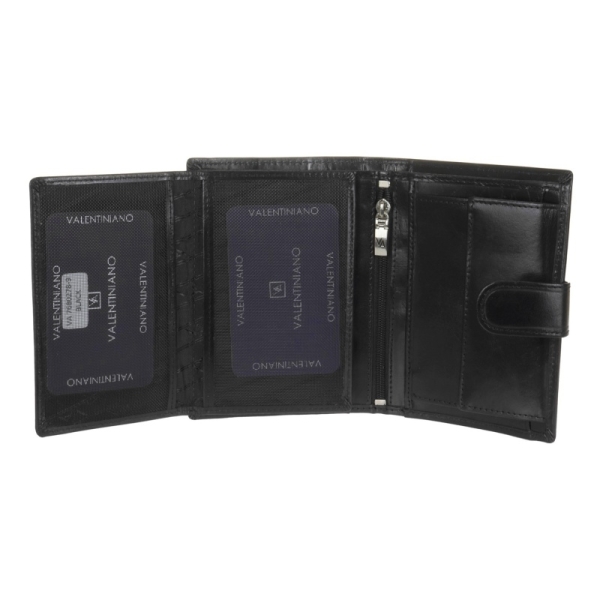 Valentiniano VA 7680278-5 BLACK portfel męski skórzany