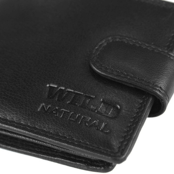 Wild Natural 702 X Blk YDM (Yeti) portfel męski skórzany czarny