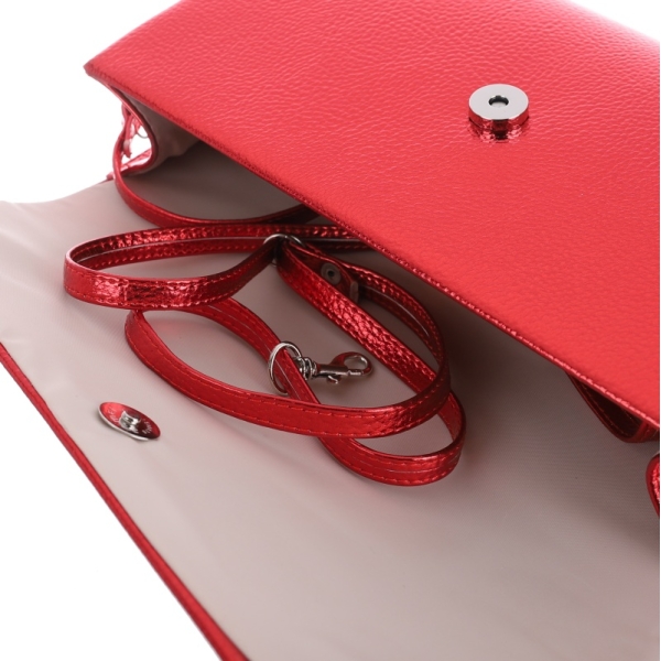 AR kopertówka damska czerwona z połyskiem