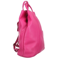 MIK 115 plecak damski skórzany różowy