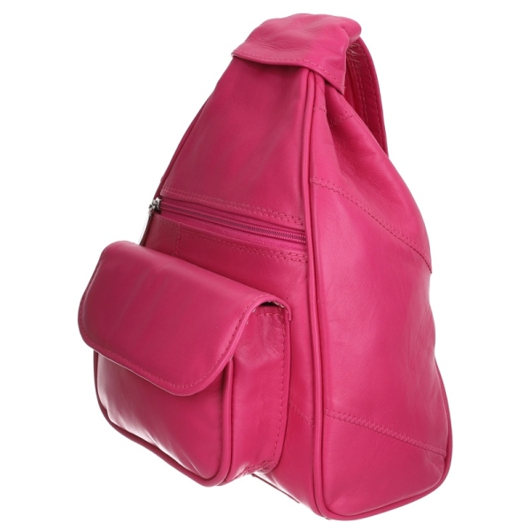 MIL/KAR 115 plecak damski skórzany różowy