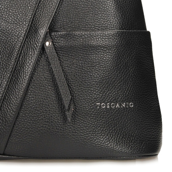 Toscanio F170 Czarny D28 plecak damski skórzany czarny