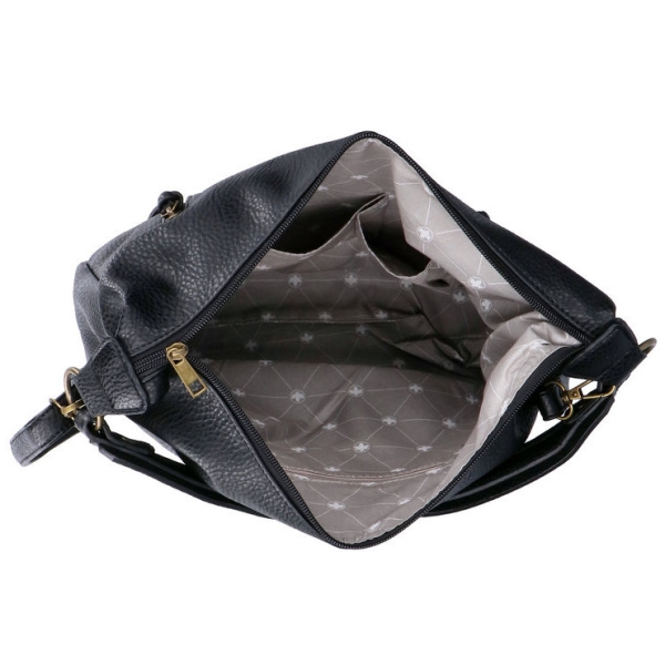 Rieker H1016-00 BLACK torebka damska EKO czarna