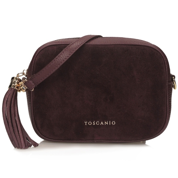 Toscanio TOS G88_D88 BORDO D54 torebka damska skórzana burgundowa
