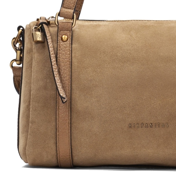 Hispanitas BI264936 SUEDE-I26 HONEY torebka damska beżowa