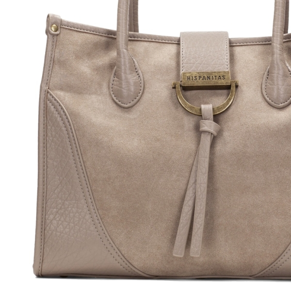 Hispanitas BI265022 SUEDE-I26 CASTORO torebka damska beżowa
