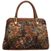 Laura Vita ARAMIS 11 ZC230104-Q CAMEL torebka damska brązowa w kwiaty
