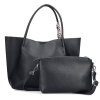 Rieker H1399-00 BLACK torebka damska EKO czarna 2in1