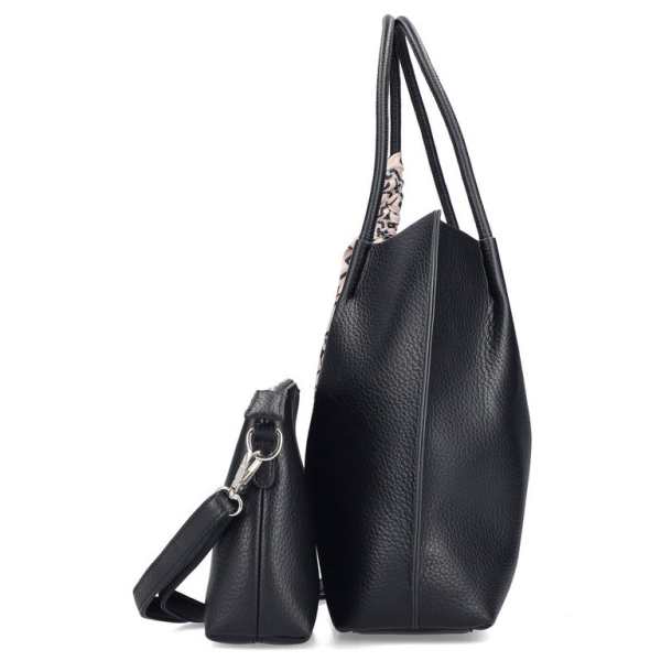 Rieker H1399-00 BLACK torebka damska EKO czarna 2in1