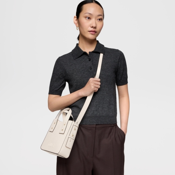 TOUS 2002373701 MINIBOLSO BACK TO torebka damska ecru