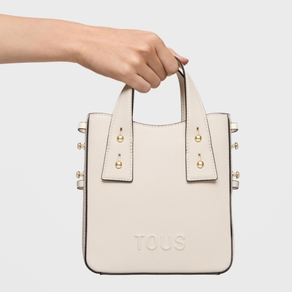 TOUS 2002373701 MINIBOLSO BACK TO torebka damska ecru