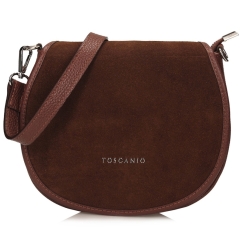 Toscanio TOS G115 BRĄZ D21 torebka damska skórzana brązowa
